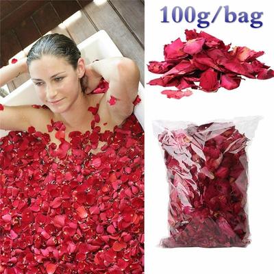 100g/bag Dried Rose Petals Bath Tools Natural Dry Flower Petal Spa Shower Aromatherapy Bathing Beaut
