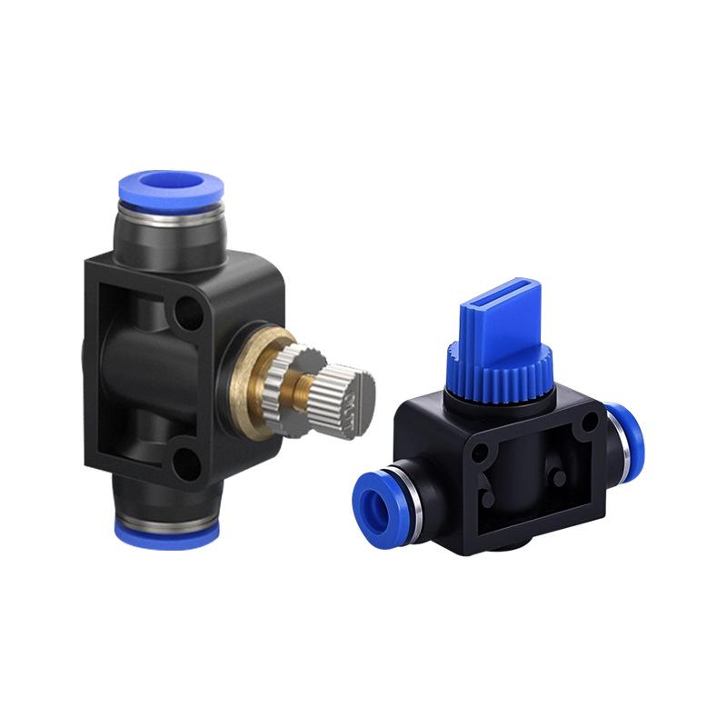 Pneumatic Hose Quick Connector with SA4/6/8 Valve and HVFF4/8 Flow Regulator