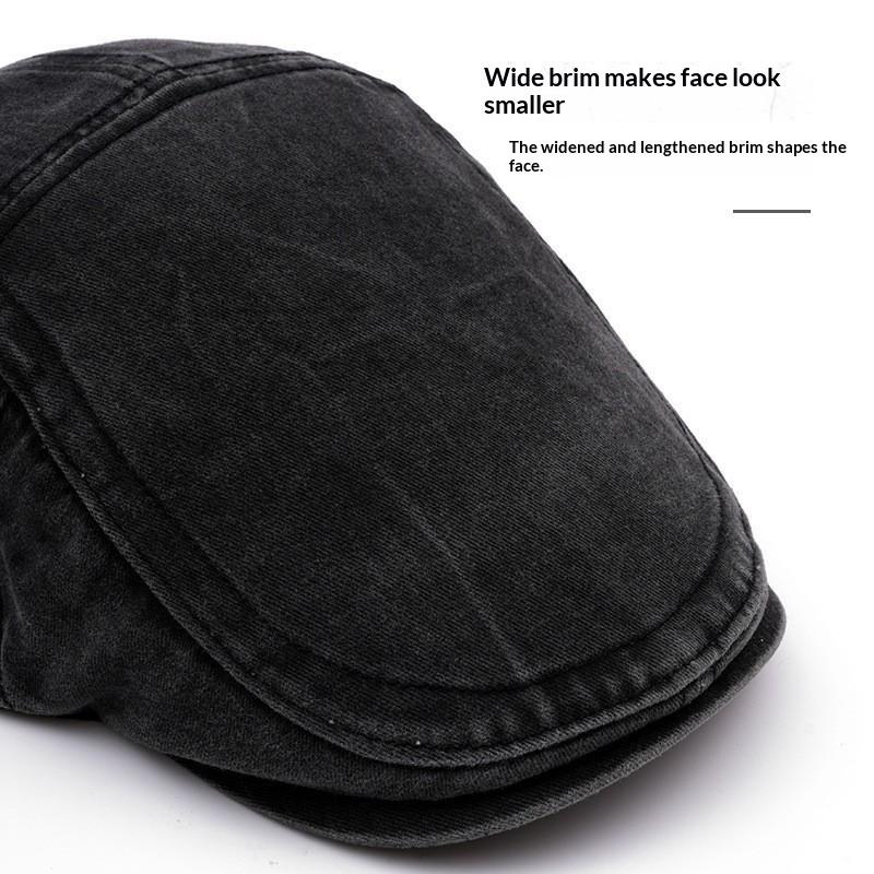 Washed Cotton Vintage Newsboy Cap Solid Color Beret Hat Casual Breathable Ivy Cap For Men Women Daily Outdoor Street Wear