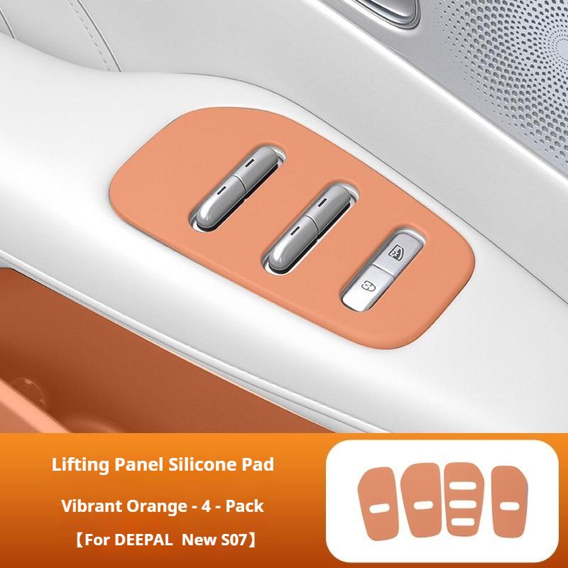 4Pcs for Changan Deepal S07 2026 Car Door Lifting Window Control Button Protective Pad Silicone Scratch Resistant Protective Pad