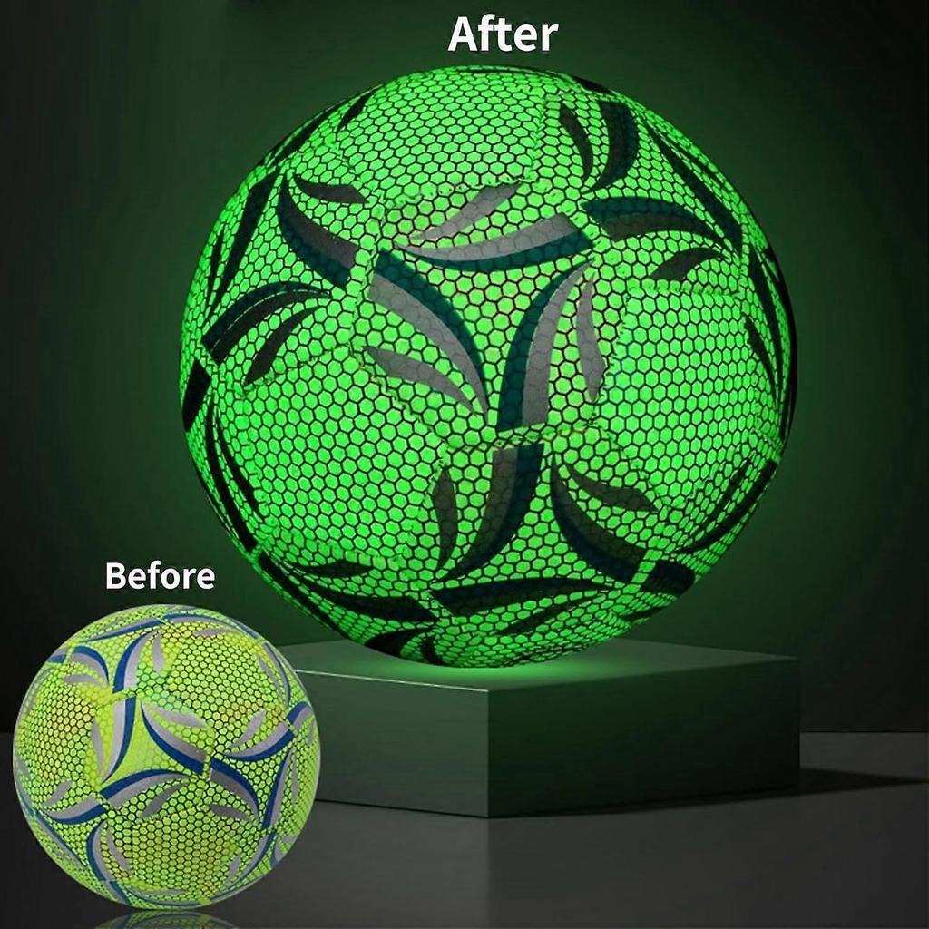 Glow-in-the-dark soccer balls, glow-in-the-dark soccer balls with 8-hour luminous effect, PU leather night sports balls