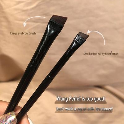Pennello per Sopracciglia e Eyeliner Angolato Stile Wang Feifei A102 - Testa Piatta per Applicazione Sotto gli Occhi, Cipria per Sopracciglia e Correttore