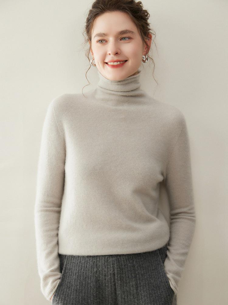Women's Cashmere Sweater: Autumn/Winter Simple Versatile Pullover Base Layer
