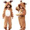 Apparlxer Santa Cosplay Reindeer Kigurumi for Cute Fluffy Santa Claus Christmas Plus Perfect for Events and Parties Kids, Costume, Pajamas,