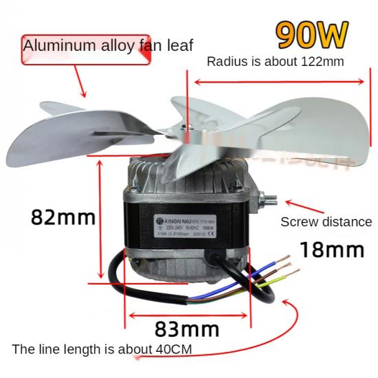 220V 25W30W45W65W90W Manufacturers Wholesale Spot Refrigerator Freezer Cooling Motor no cover Condenser Fan Motor