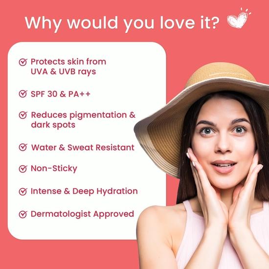 The Skin Story Glowing Sunscreen SPF 30 PA++ | UVA & UVB Rays Protection | Brighter Skin | Anti Pigmentation | Lightweight & Non-Sticky | 40g