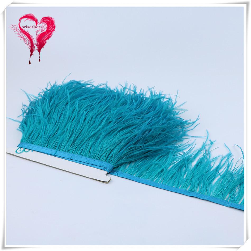 Ostrich Hair Cloth Edge Dress Dress Accessories Skirt Feather Trim With 10-15Cm Tassel
