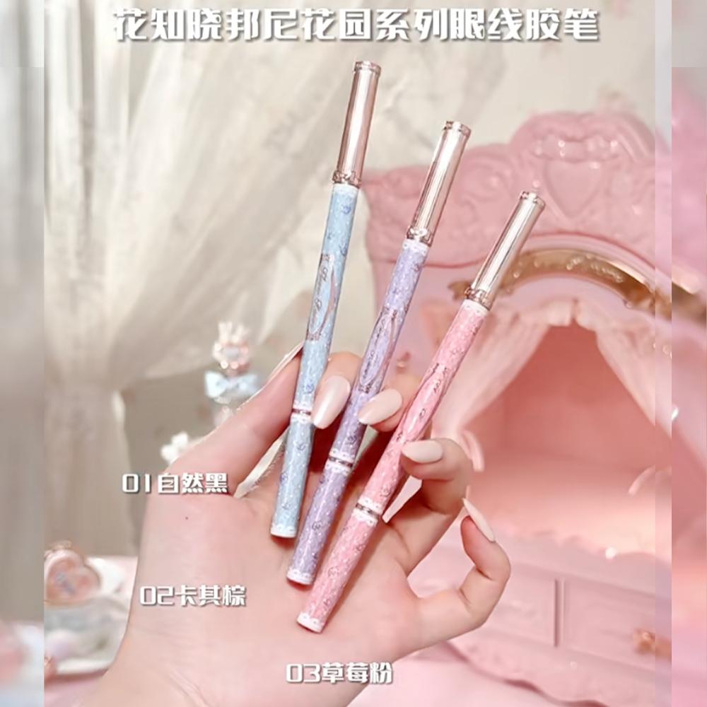 Flower Knows Bonny Garden New Series Eyeliner Gel Pen 01 Natural Black 02 Khaki Brown 03 Strawberry Pink