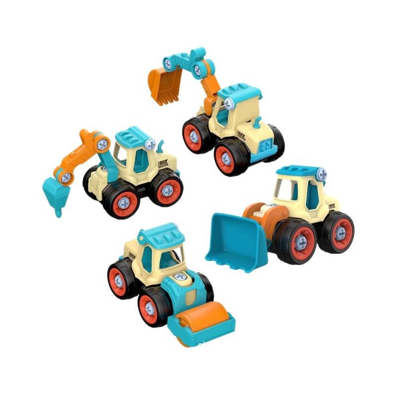 Toddler DIY Construction Truck Toy Set Kids Take-Apart Engineering Car with Screwdriver Tool Educational Building Excavator
