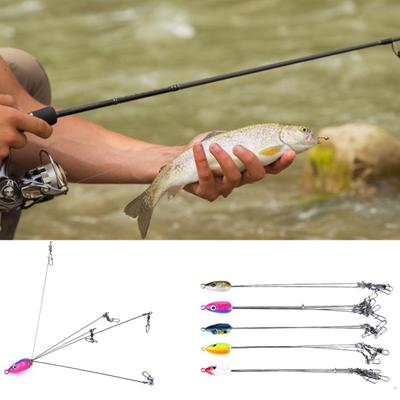 18cm/9g Metal Fishing Bait Vivid Good Toughness 5 Arms Lure With Swivels Fishing