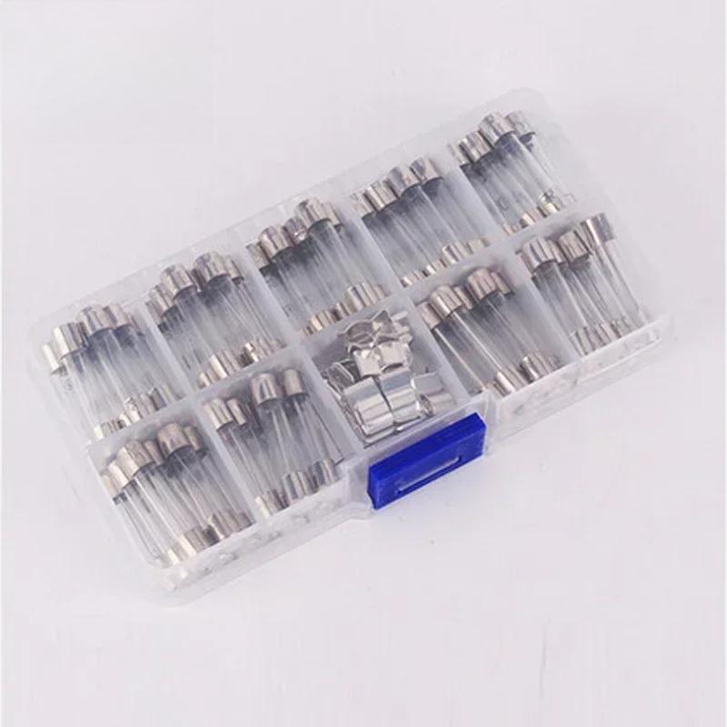 5/72/100PCS Panel Mounted Glass Fuse Holder 5x20mm 6x30mm Insurance Tube Socket Fuse Holder Glass Tube Fuse Holders Assorted Kit