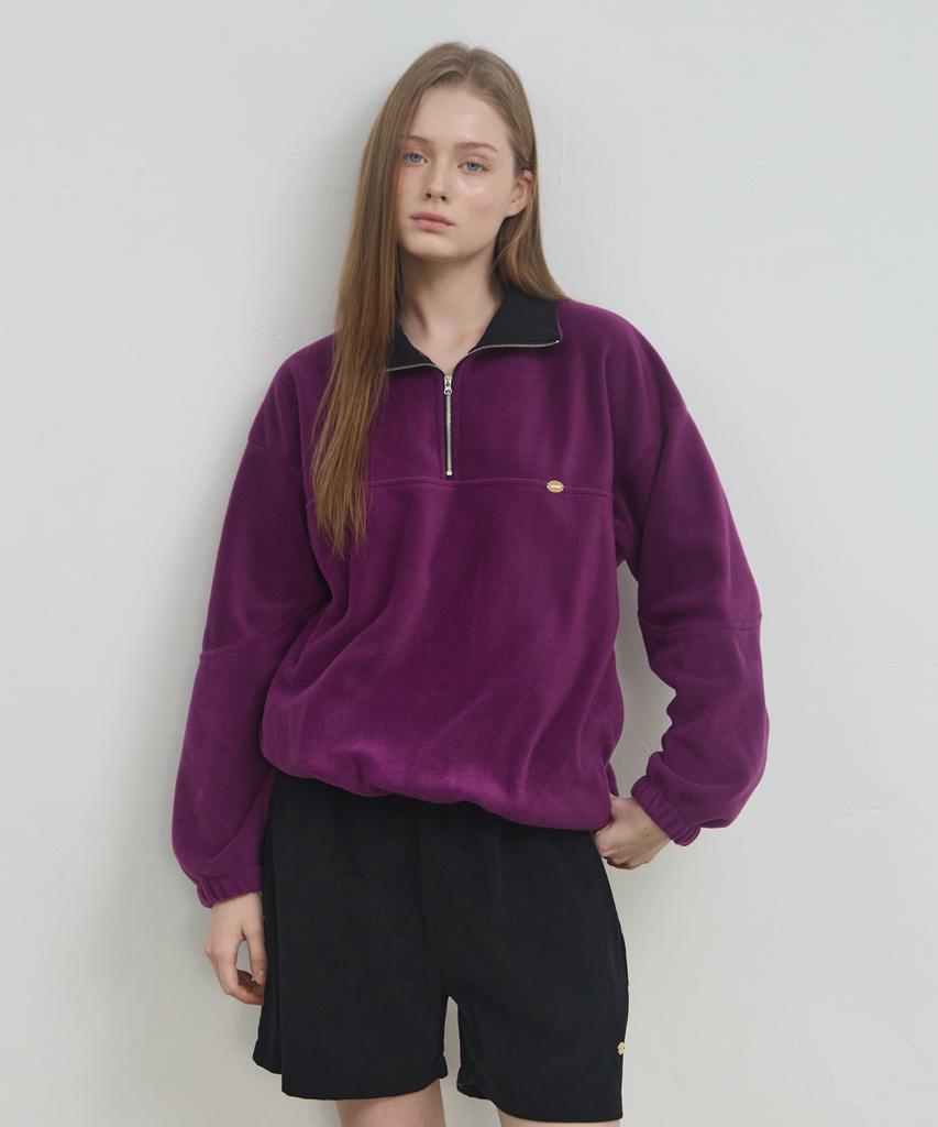 ANOETIC Anc Soft Half Zip-Up Fleece_Purple