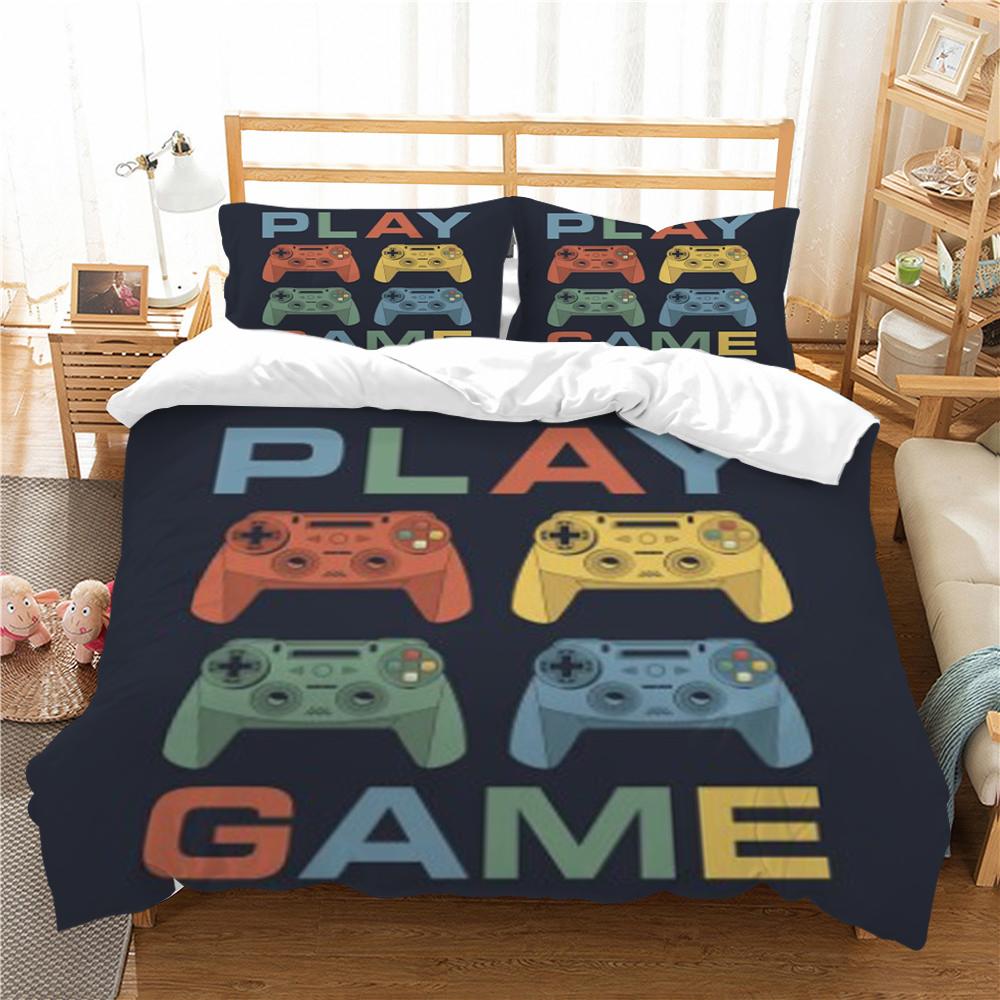 Home Bedclothes Hot Sale Kids Bedding Set Homes 3D Gamepad Design Duvet Cover Sets Pillowcase