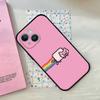 Roztomilý Vtipný Kočka N-nyan Pouzdro na Telefon Pouzdro na Telefon Pro IPhone 17,16,15,14,13,12,11,Pro,Plus,Mini Měkký Černý Kryt