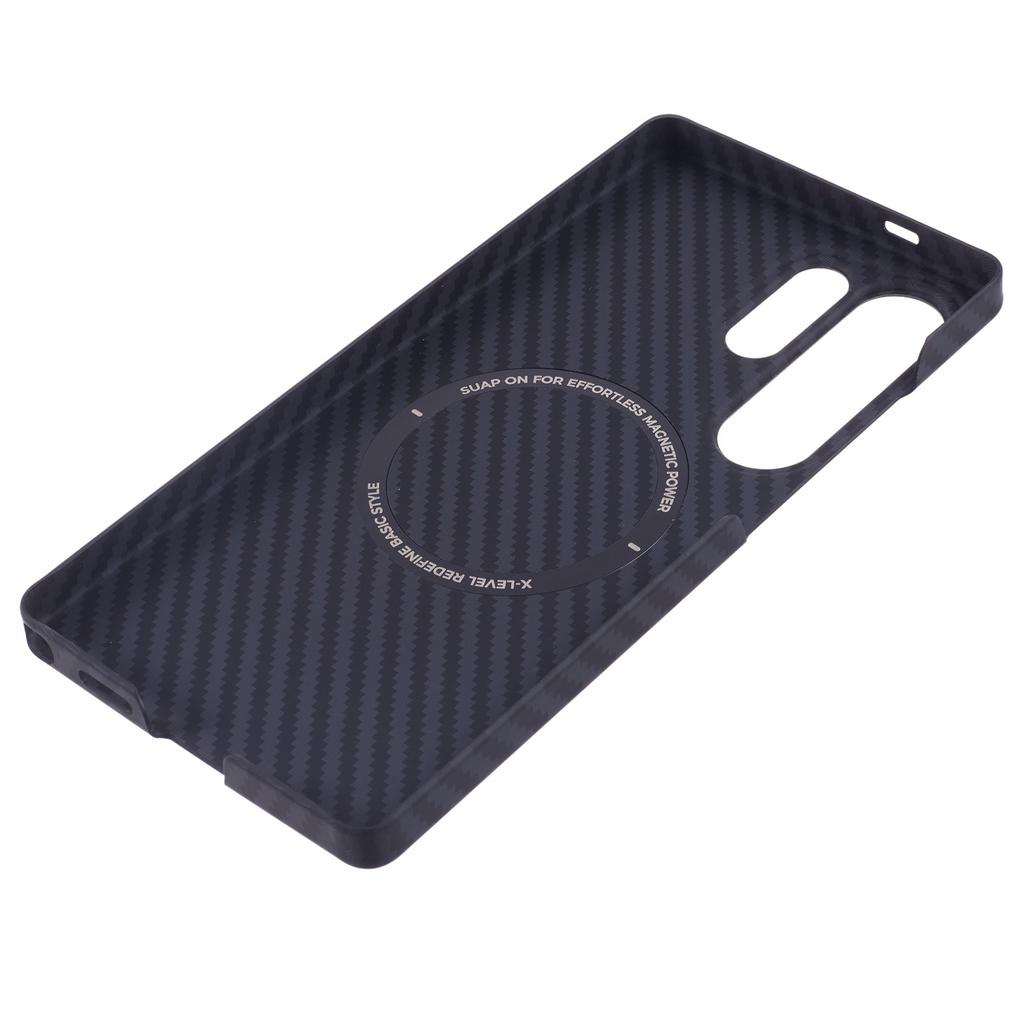 X-LEVEL For Samsung Galaxy S25 Ultra Magnetic Case Ultra-Thin PC Hard Phone Cover Carbon Fiber Texture