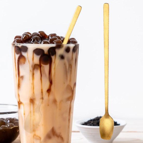 Coffee Scoop Long Handle Stir Electroplate Strong Stainless Steel Kitchen Tool