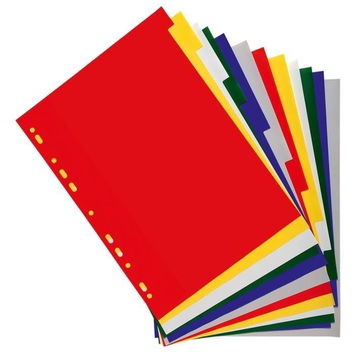 Exacompta intercalaires polypropylène a4 12x100e 12 positions