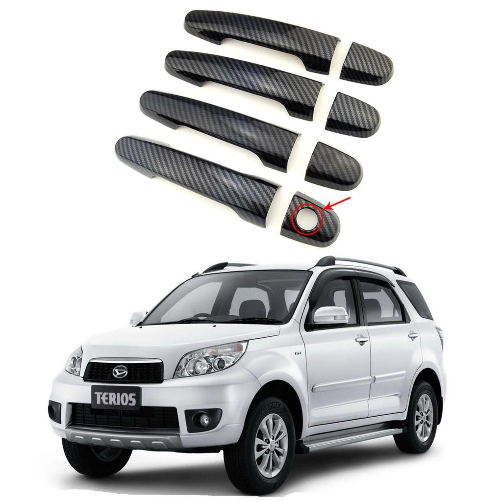 2006-2018 Daihatsu Terios Carbon Fiber Door Handle with Black Door Bowl Decoration