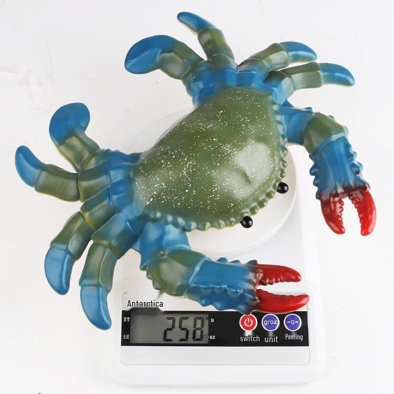 Cross-Border Marine Animal Model - Soft Rubber Blue, Swimming, Hairy & Orchid Crabs - Children's Educational Ornament