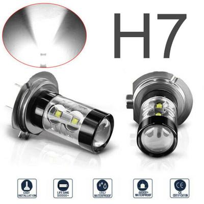 Lamp H7 Fog Light Bulbs Light White Light 160W 2pcs 6000K Aluminum Bulbs