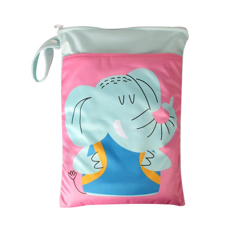 Cartoon Cute Waterproof Wet/Dry Separation Storage Bag (25x35cm) for Travel and Clothing