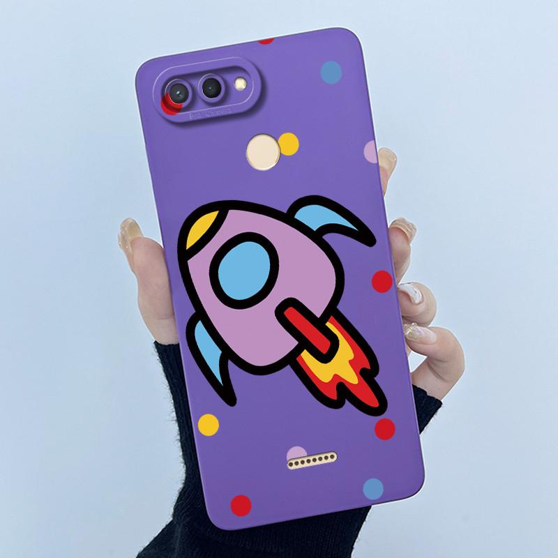 For Xiaomi Redmi 6 5 Plus 5A 4A 4X Case Advanced Sense Pretty Cartoon Flower Liquid Silicone Soft TPU Protective Back Cover Capa