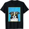 Border Collie Portrait Pop Art Dog with Sunglasses T-Shirt