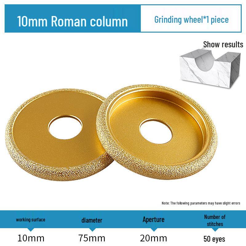 Stone Grinding Wheel for Marble & Granite: Chamfering, Grooving, Rounding, Arc Angle Grinder Head