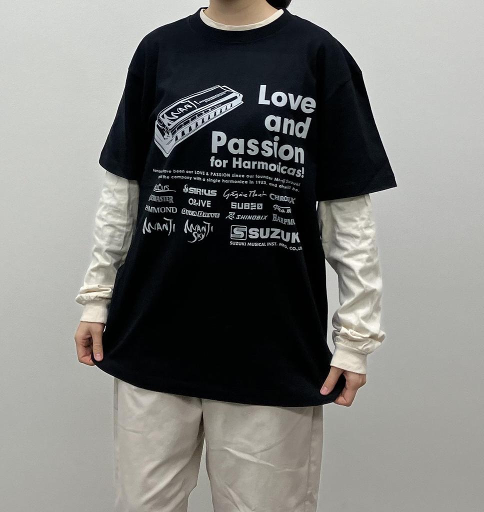 Harmonica XL Black [Suzuki] T-shirt HAR-T2