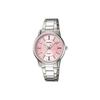 Standard Series Dress Series Waterproof Business Quartz Movement Stainless Steel Strap Womens Watch Pink Dial Women Watches LTP-1303D-4A