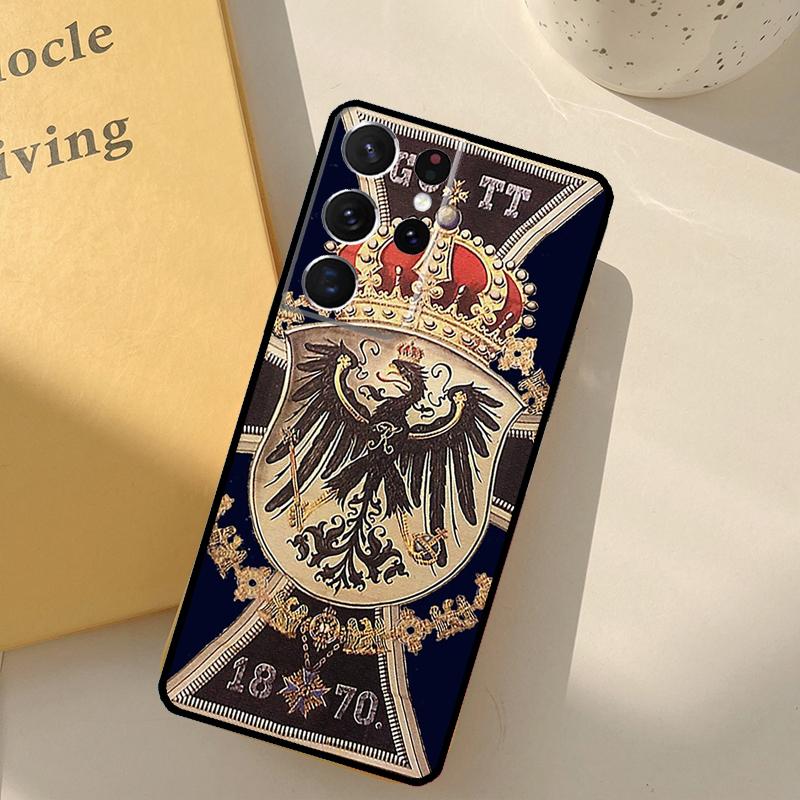 Custodia per Telefono Croce di Ferro Tedesca 1870 Gott mit Uns per Samsung Galaxy S23 S20 S21 S22 S24 S25 Ultra S9 S10 Plus S25 FE Cover Shell