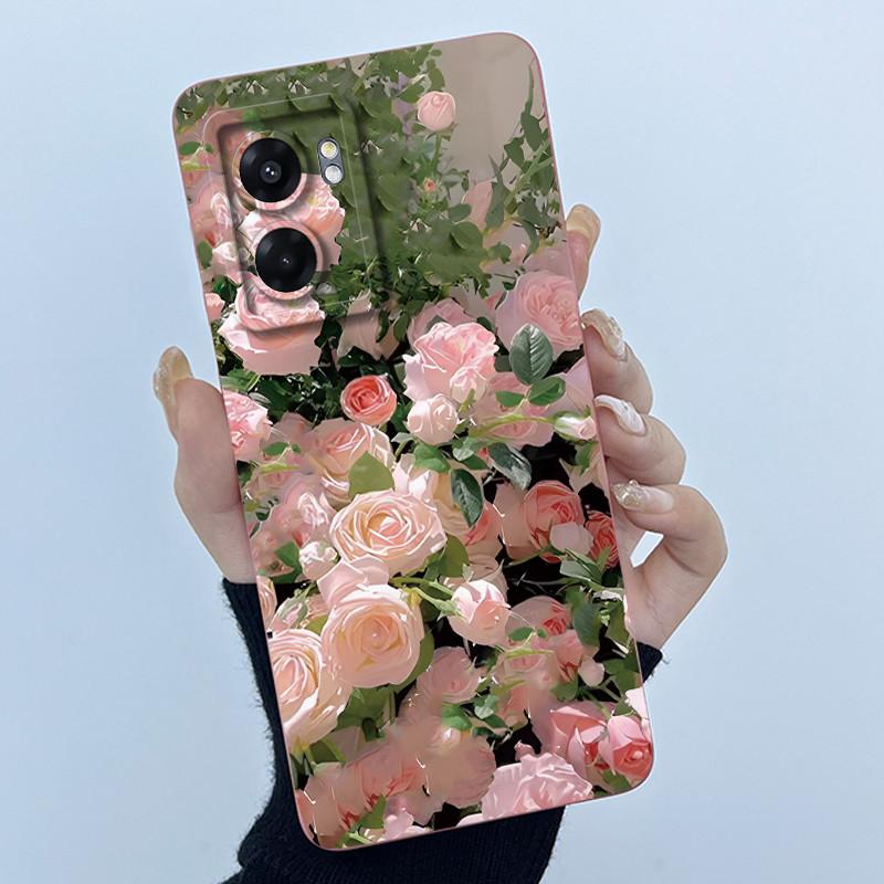 Hülle Für Realme Narzo 50 5G V23 5G Q5i Niedlicher Panda Süße Katzen Silikon Weiche Rückseite RMX3572 RMX3571 Stoßfänger Schutzhülle