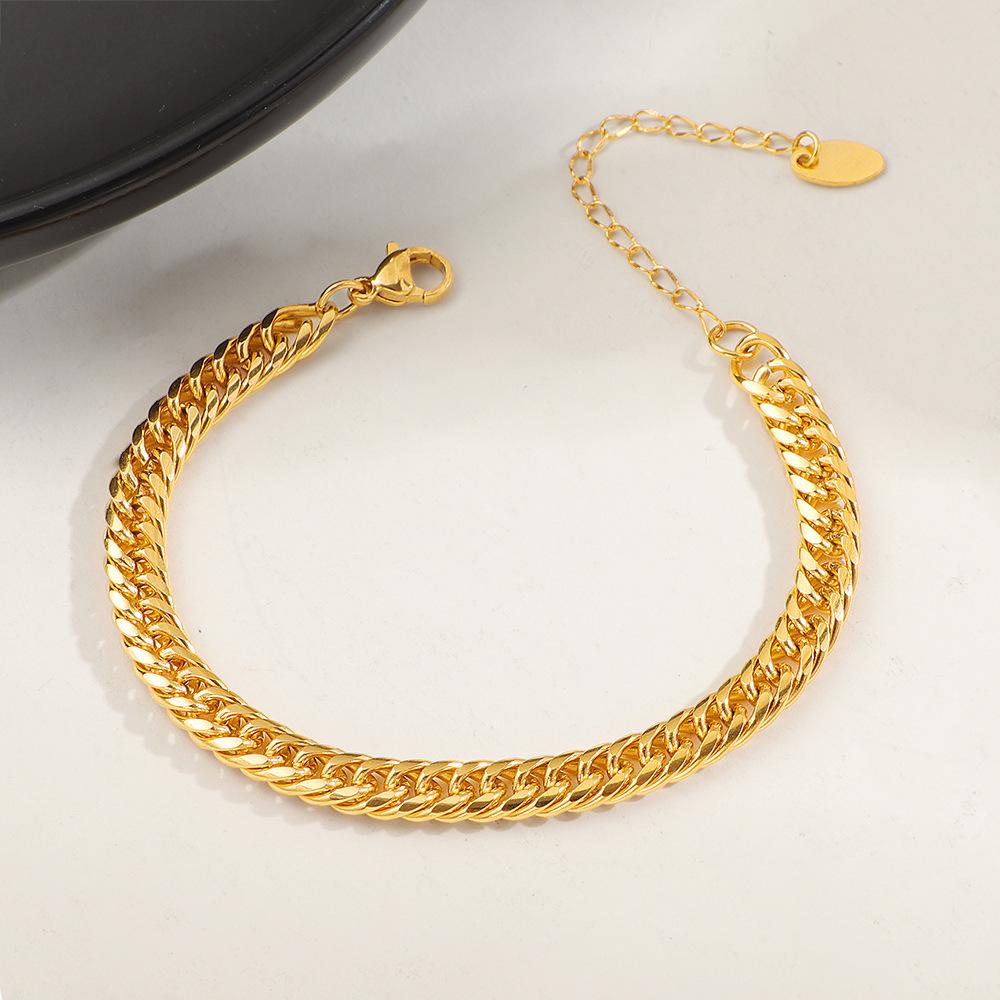 Trendy Hip Hop Cuban Chain Titanium Steel Bracelet - Cool, Stylish, Simple Fashion Jewelry