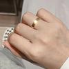 Gold Color Ring for Women Wedding Jewelry Trendy Fish Scale Shape Adjustable Opening for Index Finger Ring Minimalist Design