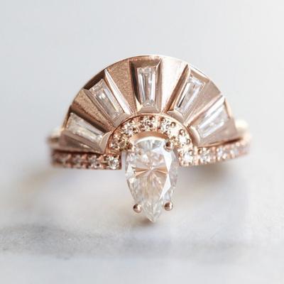 Italian Retro Style Brushed Ring Rose Gold Women's Pair Ring Inlaid with Zircon Ring Jewelry