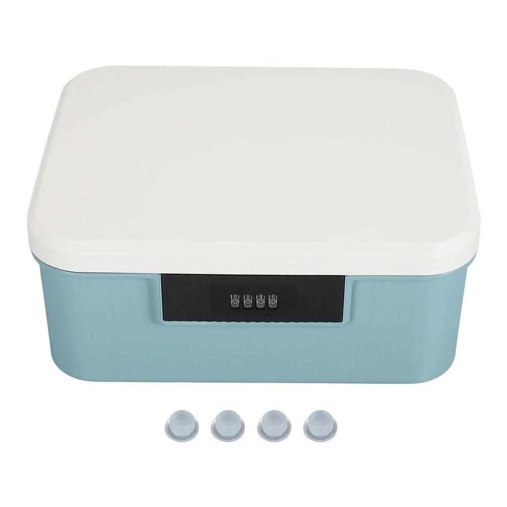 9L Capacity Lockable Storage Trunk Lockable Storage Trunk for Files Document Organizer Double Layer Password Storage Locking Box