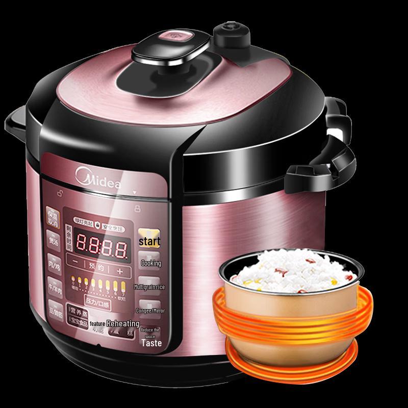 Midea 6L Smart Electric Pressure Cooker & Rice Cooker CN plug (adapter included)