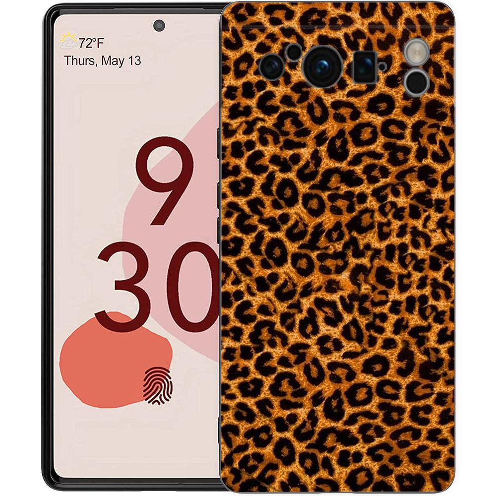 Mode Tiger Leopard Muster Blume Für Google Pixel 8 7 6 Pro 6A 5G Schwarze Handyhülle Weiche Stoßfeste Rückabdeckung TPU Hülle Coque