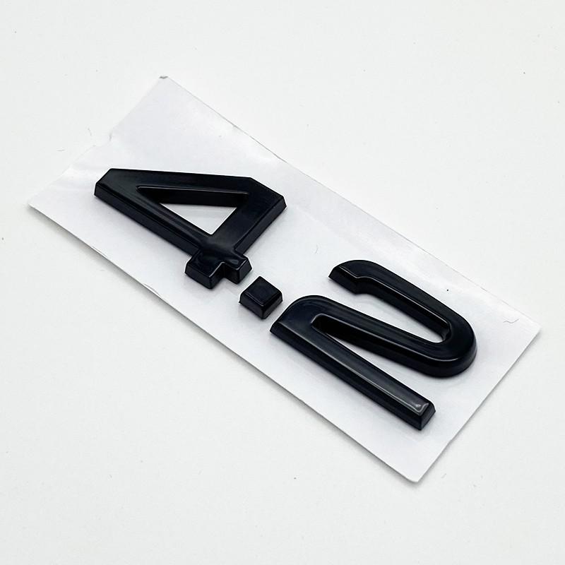 2026 3D 2.4 3.6 4.2 Car Trunk ABS Badge Emblem For Car Rear Tailgate Fender Door Adhesive Badge for 4YGYE A4 A5 A6 A7 A8 Q3 Q5 Q7