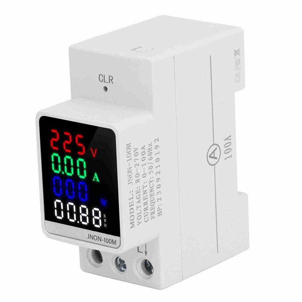 Hutschiene Energiezähler AC Digitalanzeige Strom Spannung Stromstärke Leistungsfaktor Grad Frequenz