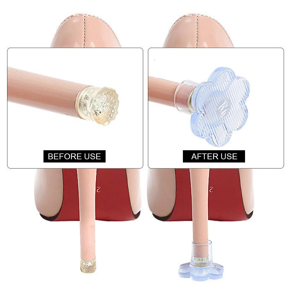 2 peças Protetores Antiderrapantes para Salto Alto Capas Protetoras para Salto Alto Redondos Rolhas Protetoras Desgastáveis Silenciosos Capa de Salto Acessório à Prova de Choque