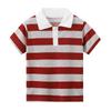 Kids' Striped Multicolor Polo Shirt - Boys' Gentleman Casual or Girls' Solid Short Sleeve Tee