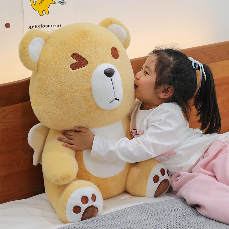 Cute Angel Bear Doll Bear Plush Toy Doll Sleeping Pillow Children's Gift Accompanying Doll