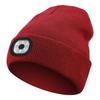 LED lue lue med lys unisex varm vinterlue USB oppladbar hodelykthette vinterstrikket nattbelyst lue lommelykt