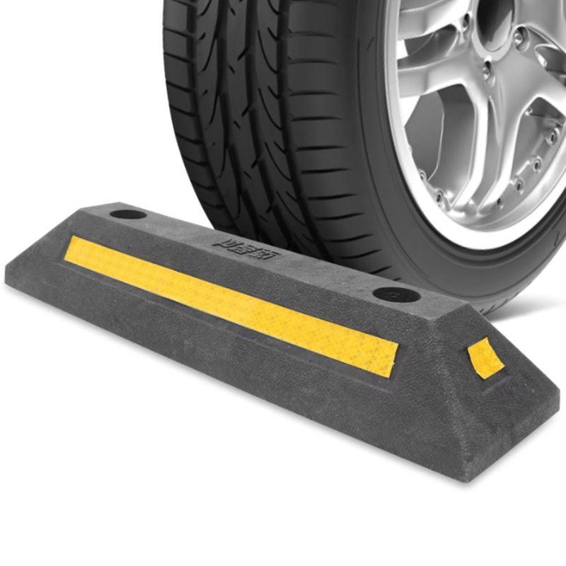 Aid Heavy Duty Parking Stopper Rubber Rubber-Plastic Wheel Stop Safety Design Safety Stopper Auto Wheel Guide Block Parking Lot
