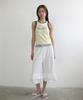 PISCESS Lace Frill Capri Pants_Ivory