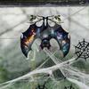 Good-Halloween Bat Stained Glass Suncatcher Window Hanging Acrylic Wall Art Suncatcher Decoration Ghosts Festival Colorful