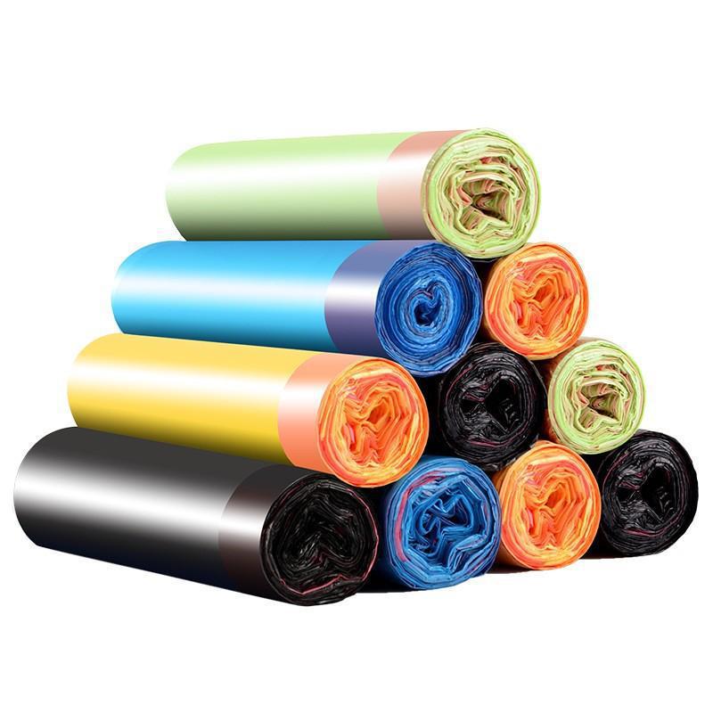 Student Dormitory Thick Drawstring Garbage Bags, Hand-held Thick-colored Plastic Cleaning Bags for Household Use