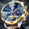 POEDAGAR Military Luxury Men Wristwatch Quartz Waterproof Luminous Chronograph Leather Man Watch Sports Men's Watches Male Reloj