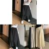 Baumwollmischung Plissierter Midi-Rock Mit Hoher Taille Für Damen Frühling